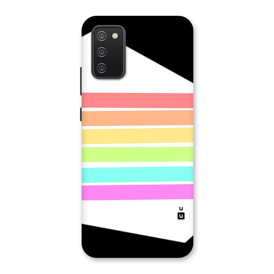 Pastel Pride Horizontal Stripes Back Case for Galaxy M02s
