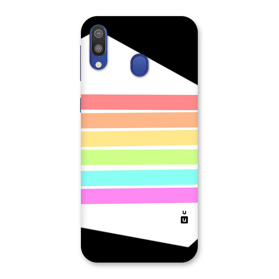 Pastel Pride Horizontal Stripes Back Case for Galaxy M20