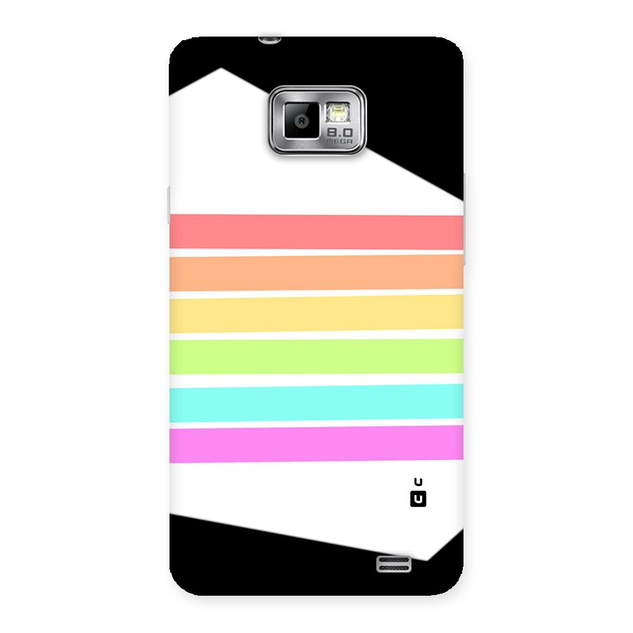 Pastel Pride Horizontal Stripes Back Case for Galaxy S2