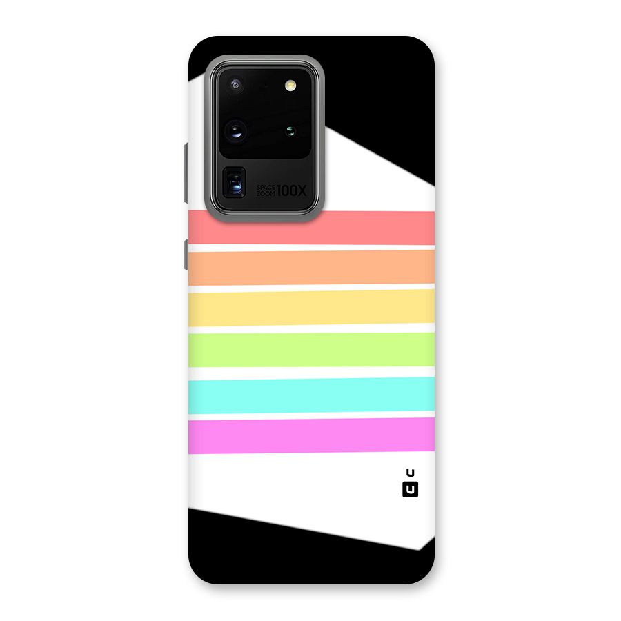 Pastel Pride Horizontal Stripes Back Case for Galaxy S20 Ultra