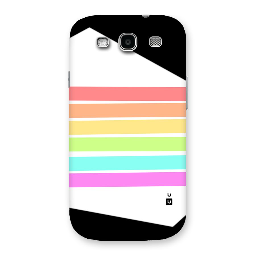 Pastel Pride Horizontal Stripes Back Case for Galaxy S3