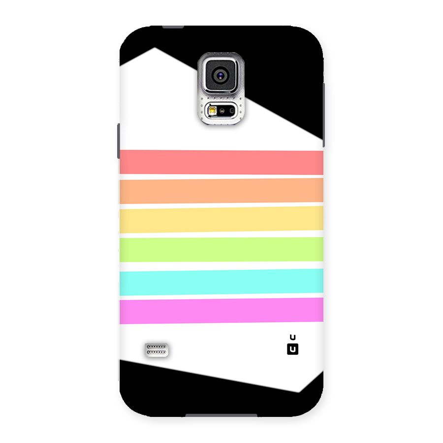 Pastel Pride Horizontal Stripes Back Case for Galaxy S5