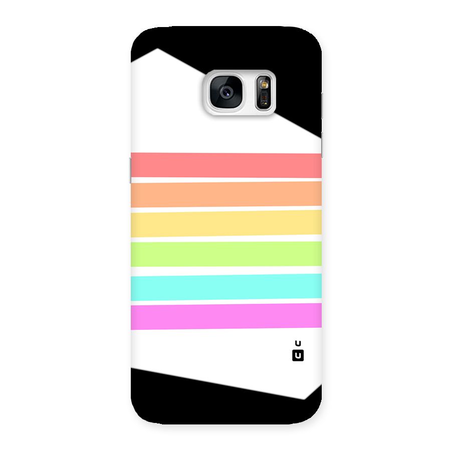 Pastel Pride Horizontal Stripes Back Case for Galaxy S7 Edge