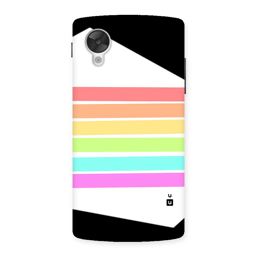 Pastel Pride Horizontal Stripes Back Case for Google Nexus 5
