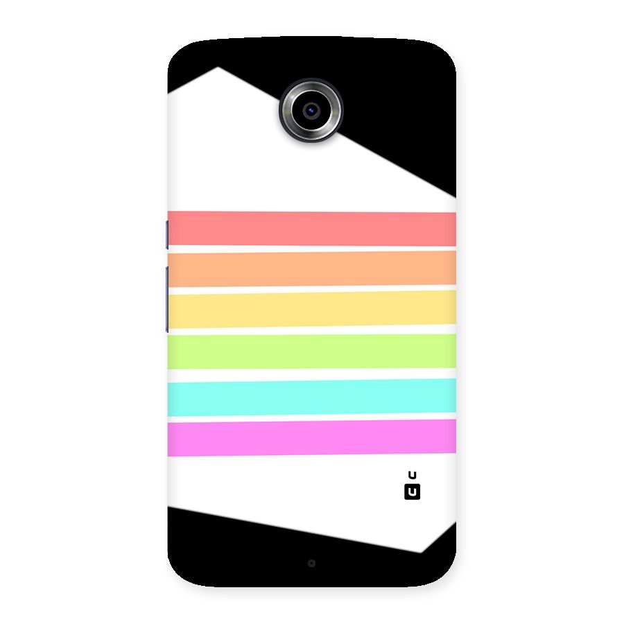 Pastel Pride Horizontal Stripes Back Case for Google Nexus 6