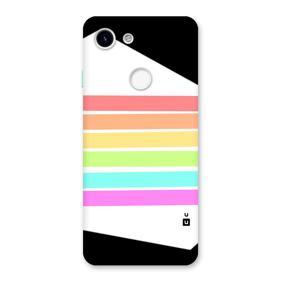 Pastel Pride Horizontal Stripes Back Case for Google Pixel 3