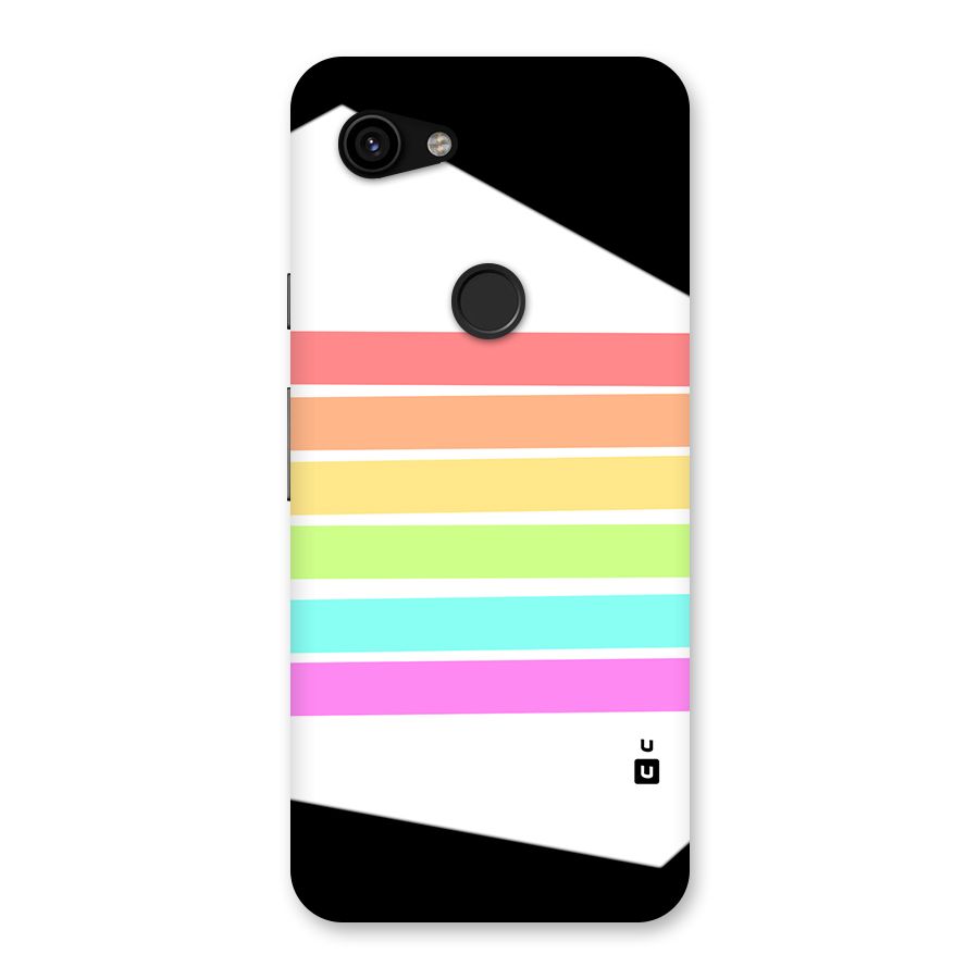 Pastel Pride Horizontal Stripes Back Case for Google Pixel 3a