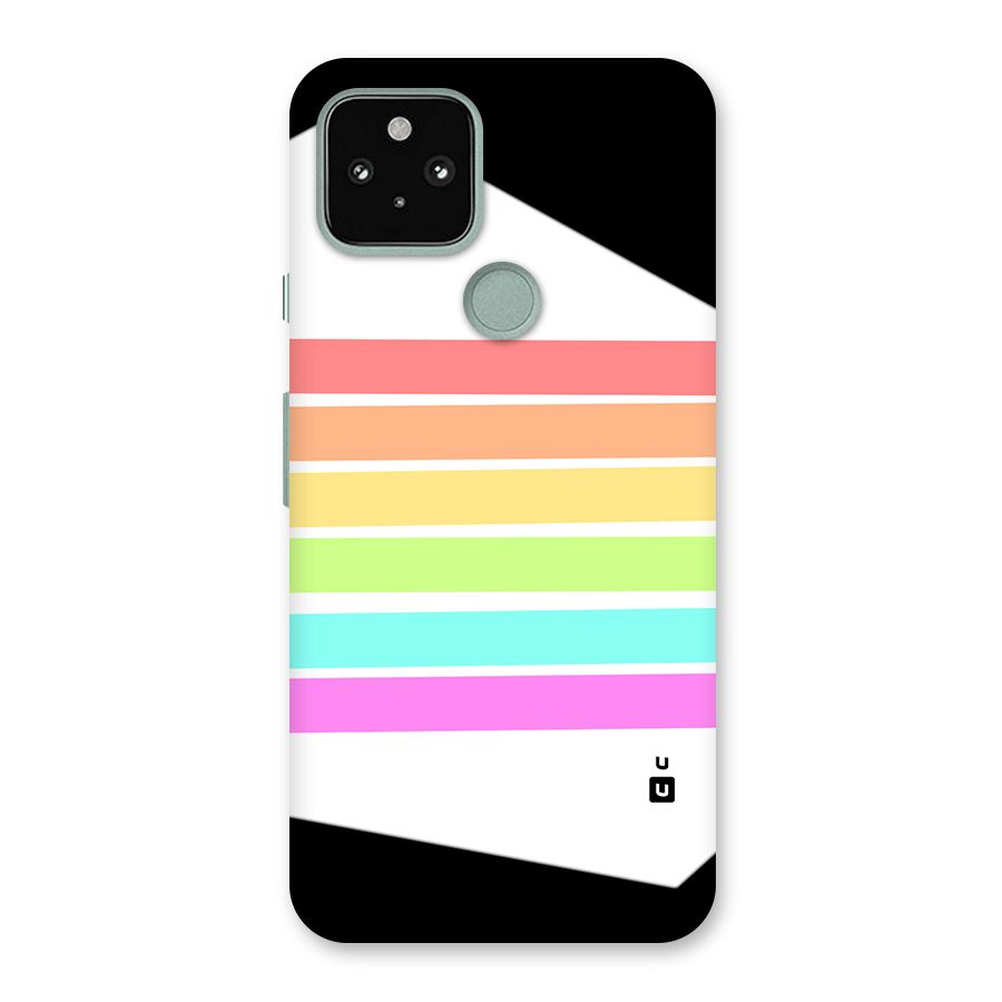Pastel Pride Horizontal Stripes Back Case for Google Pixel 5