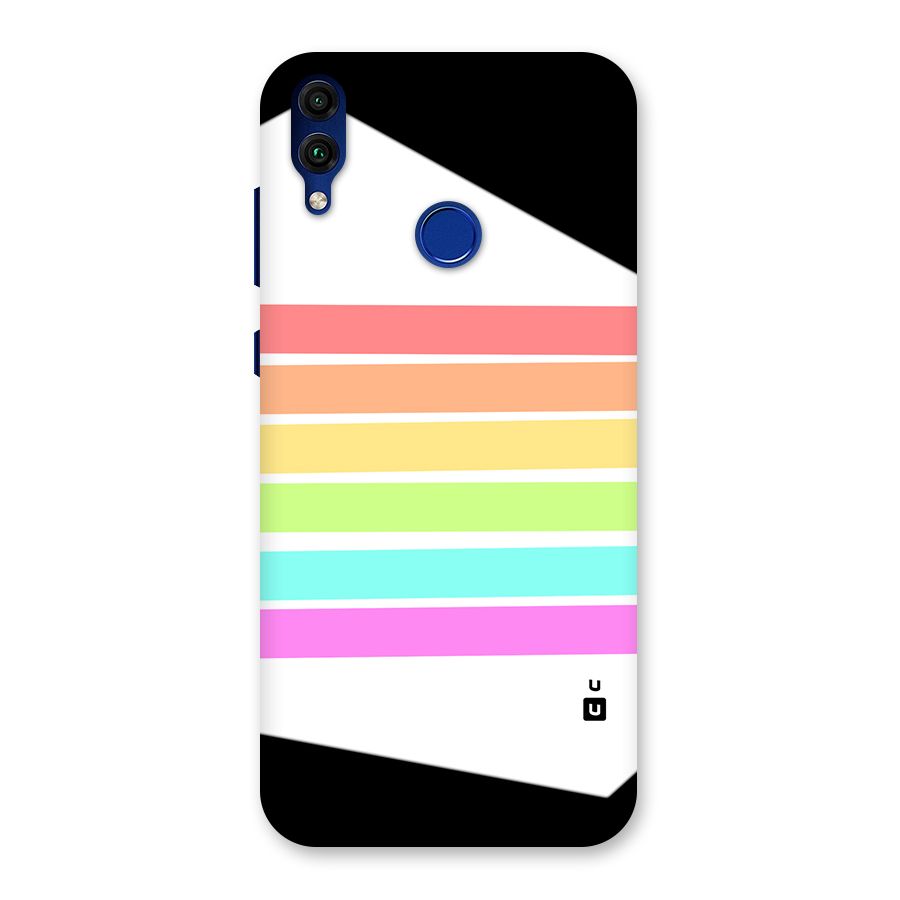 Pastel Pride Horizontal Stripes Back Case for Honor 8C