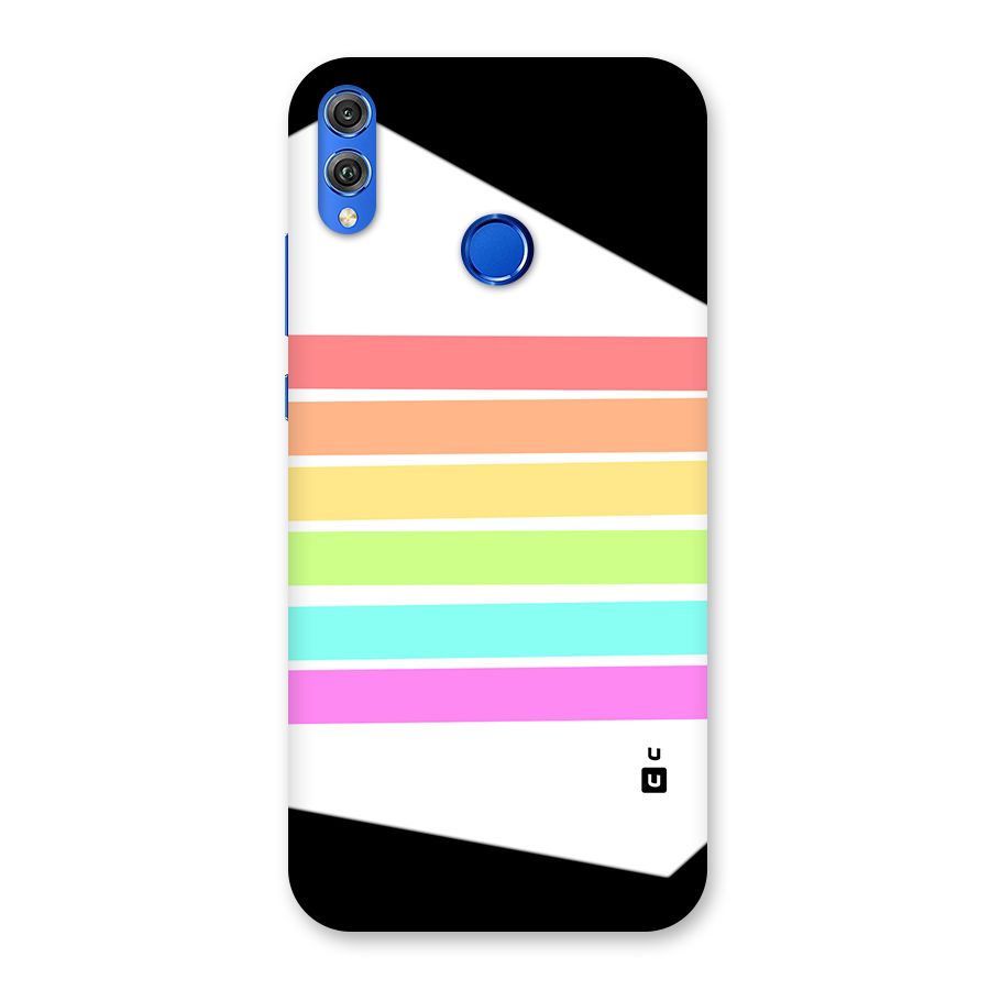 Pastel Pride Horizontal Stripes Back Case for Honor 8X