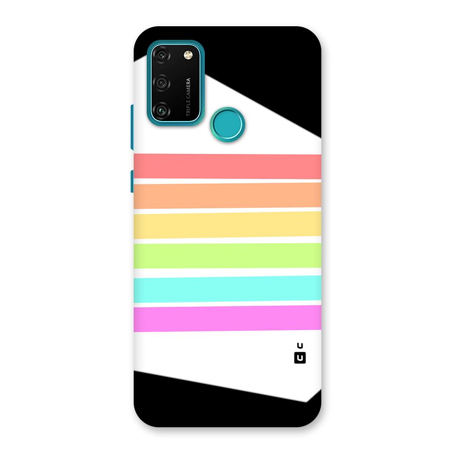 Pastel Pride Horizontal Stripes Back Case for Honor 9A