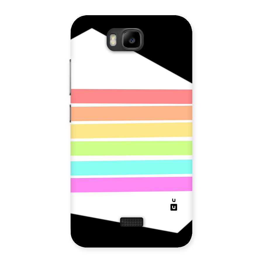 Pastel Pride Horizontal Stripes Back Case for Honor Bee