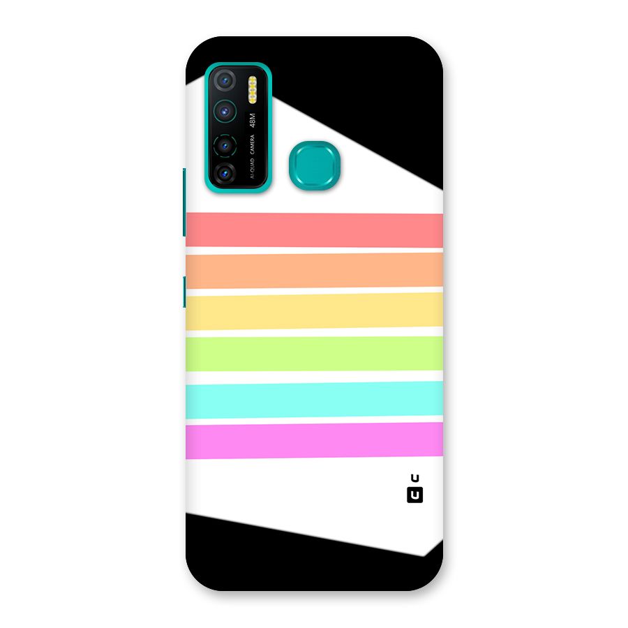 Pastel Pride Horizontal Stripes Back Case for Infinix Hot 9 Pro