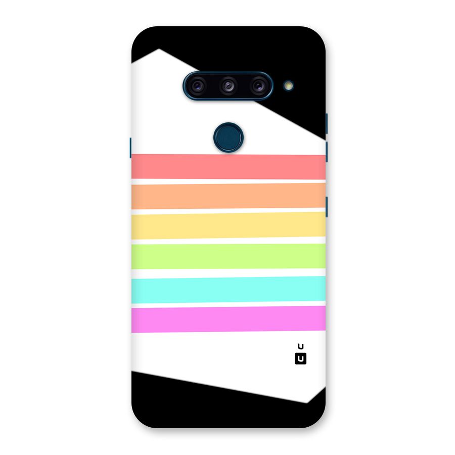 Pastel Pride Horizontal Stripes Back Case for LG  V40 ThinQ