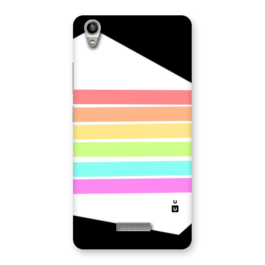 Pastel Pride Horizontal Stripes Back Case for Lava Pixel V1
