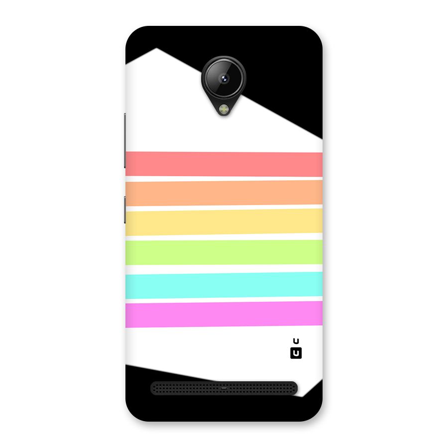 Pastel Pride Horizontal Stripes Back Case for Lenovo C2
