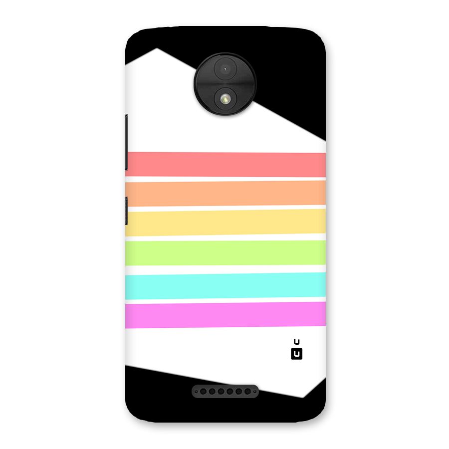 Pastel Pride Horizontal Stripes Back Case for Moto C