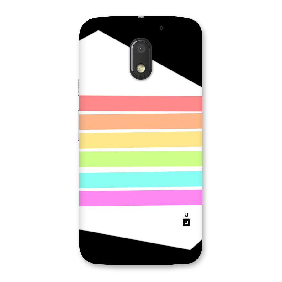 Pastel Pride Horizontal Stripes Back Case for Moto E3 Power