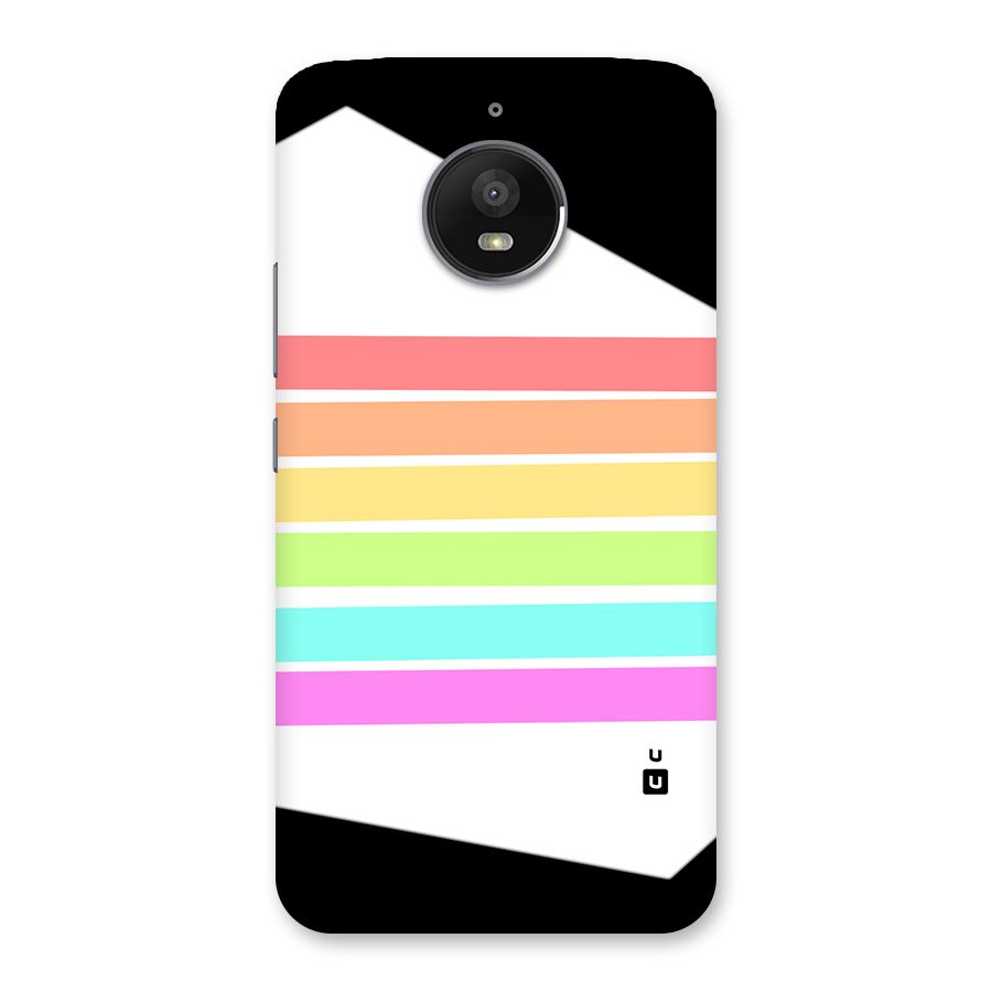Pastel Pride Horizontal Stripes Back Case for Moto E4 Plus
