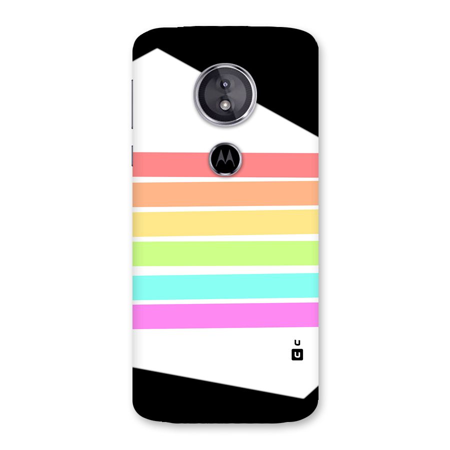 Pastel Pride Horizontal Stripes Back Case for Moto E5