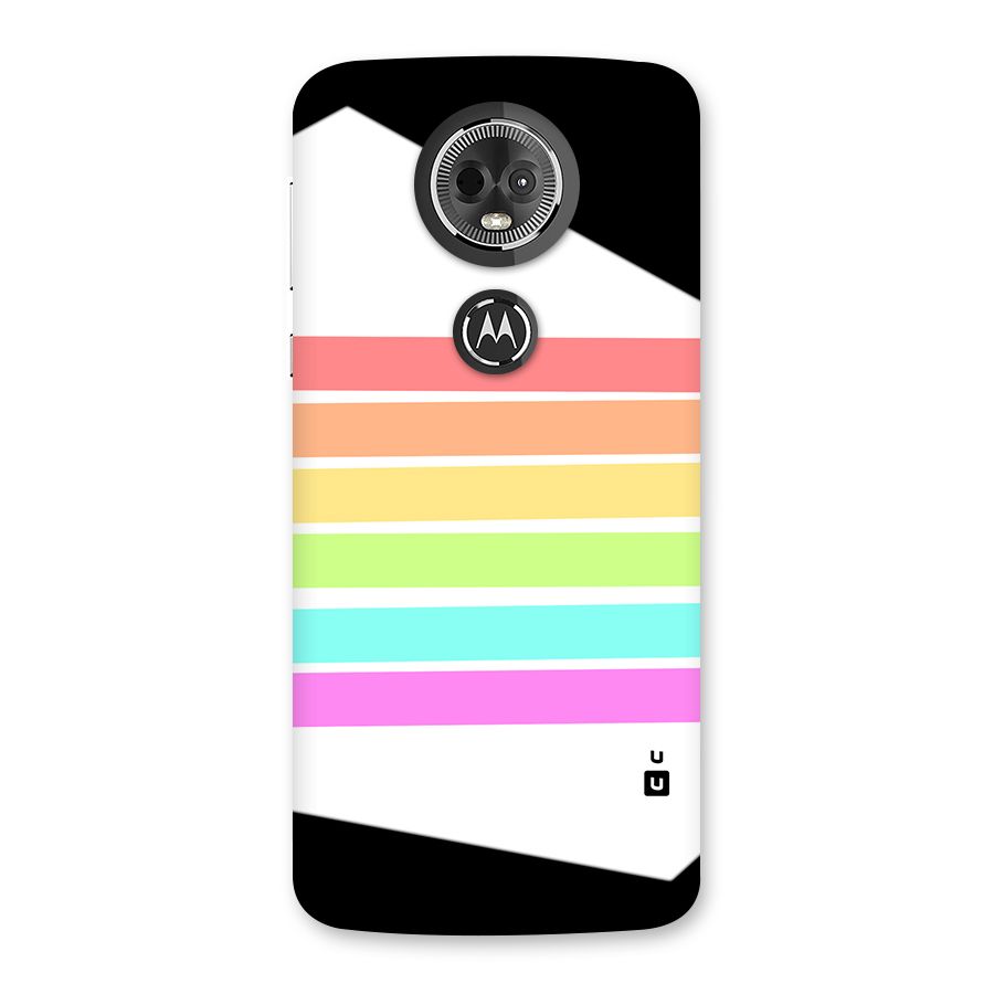Pastel Pride Horizontal Stripes Back Case for Moto E5 Plus