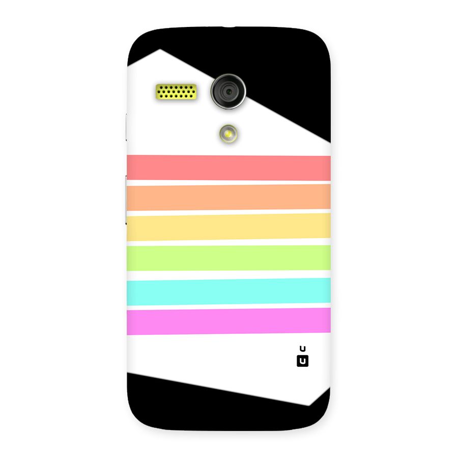 Pastel Pride Horizontal Stripes Back Case for Moto G
