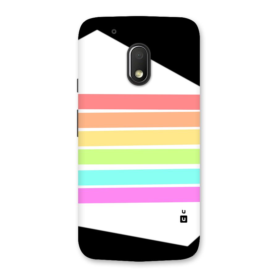 Pastel Pride Horizontal Stripes Back Case for Moto G4 Play