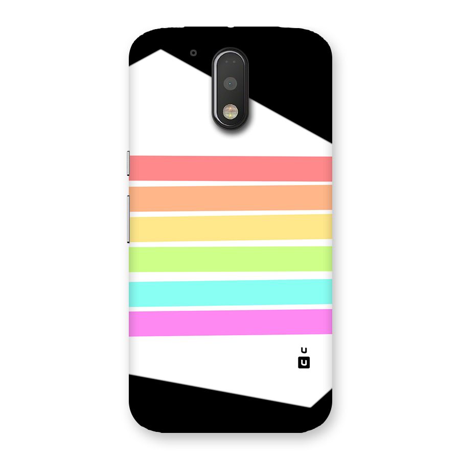 Pastel Pride Horizontal Stripes Back Case for Moto G4 Plus