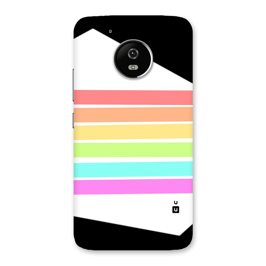 Pastel Pride Horizontal Stripes Back Case for Moto G5