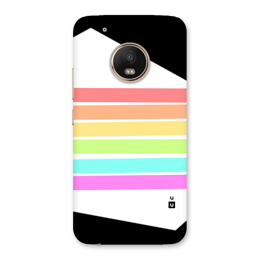 Pastel Pride Horizontal Stripes Back Case for Moto G5 Plus