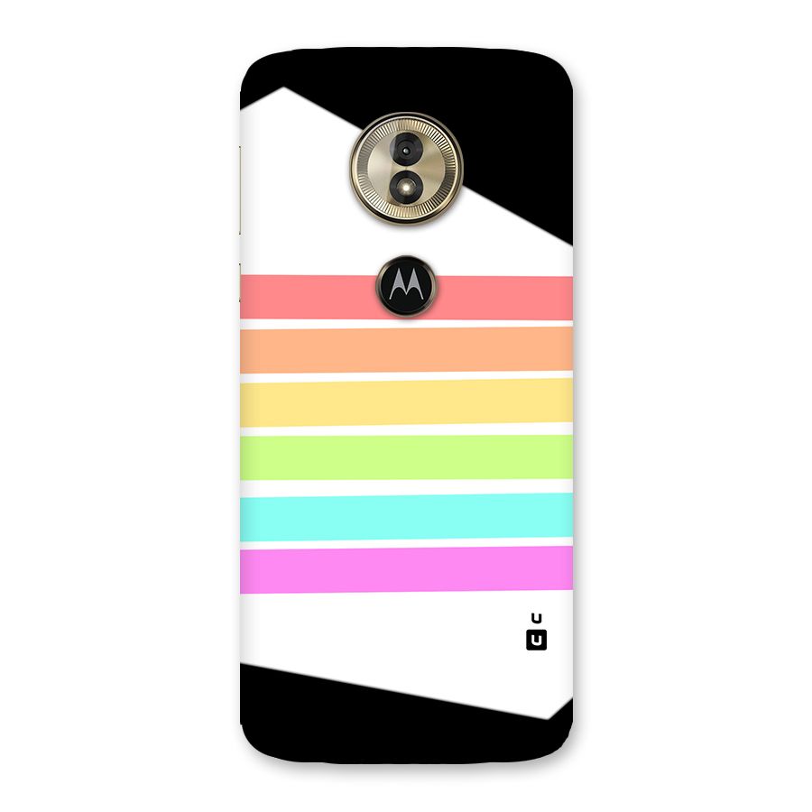 Pastel Pride Horizontal Stripes Back Case for Moto G6 Play