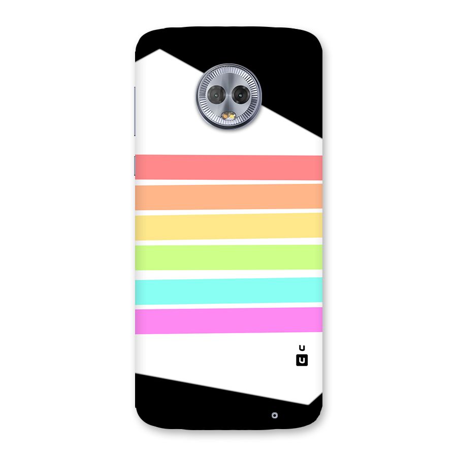 Pastel Pride Horizontal Stripes Back Case for Moto G6 Plus