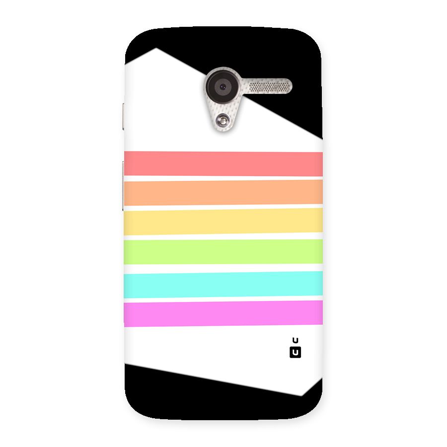 Pastel Pride Horizontal Stripes Back Case for Moto X