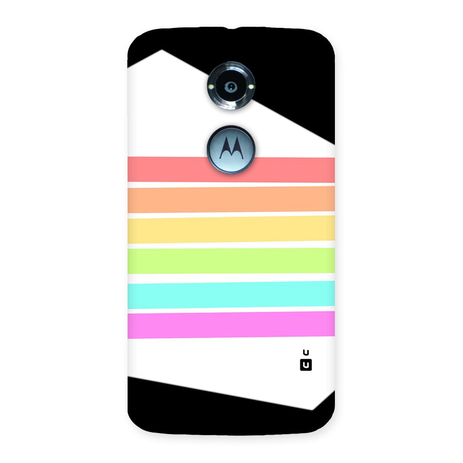 Pastel Pride Horizontal Stripes Back Case for Moto X2