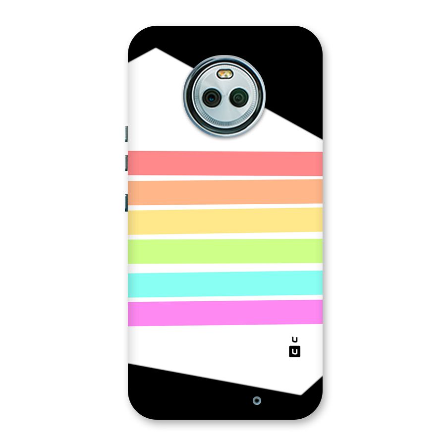 Pastel Pride Horizontal Stripes Back Case for Moto X4