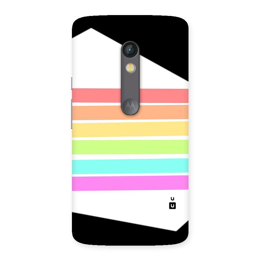 Pastel Pride Horizontal Stripes Back Case for Moto X Play