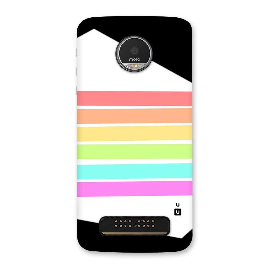 Pastel Pride Horizontal Stripes Back Case for Moto Z Play