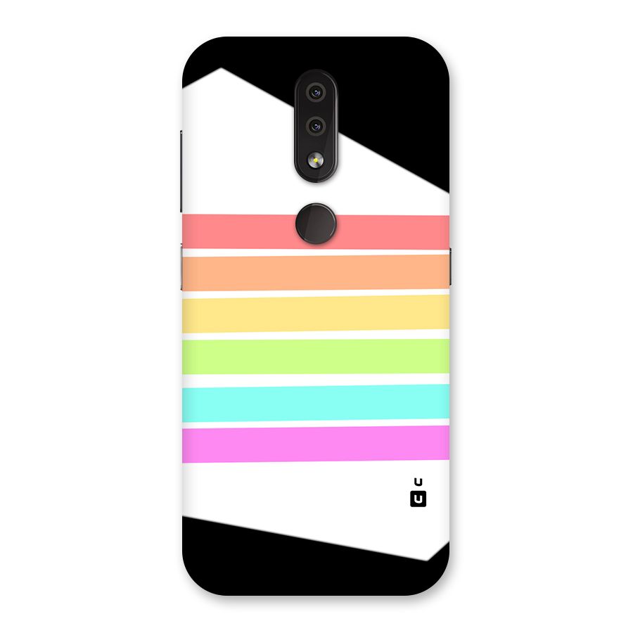 Pastel Pride Horizontal Stripes Back Case for Nokia 4.2