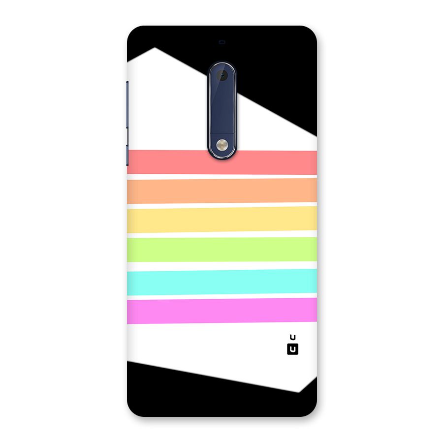 Pastel Pride Horizontal Stripes Back Case for Nokia 5