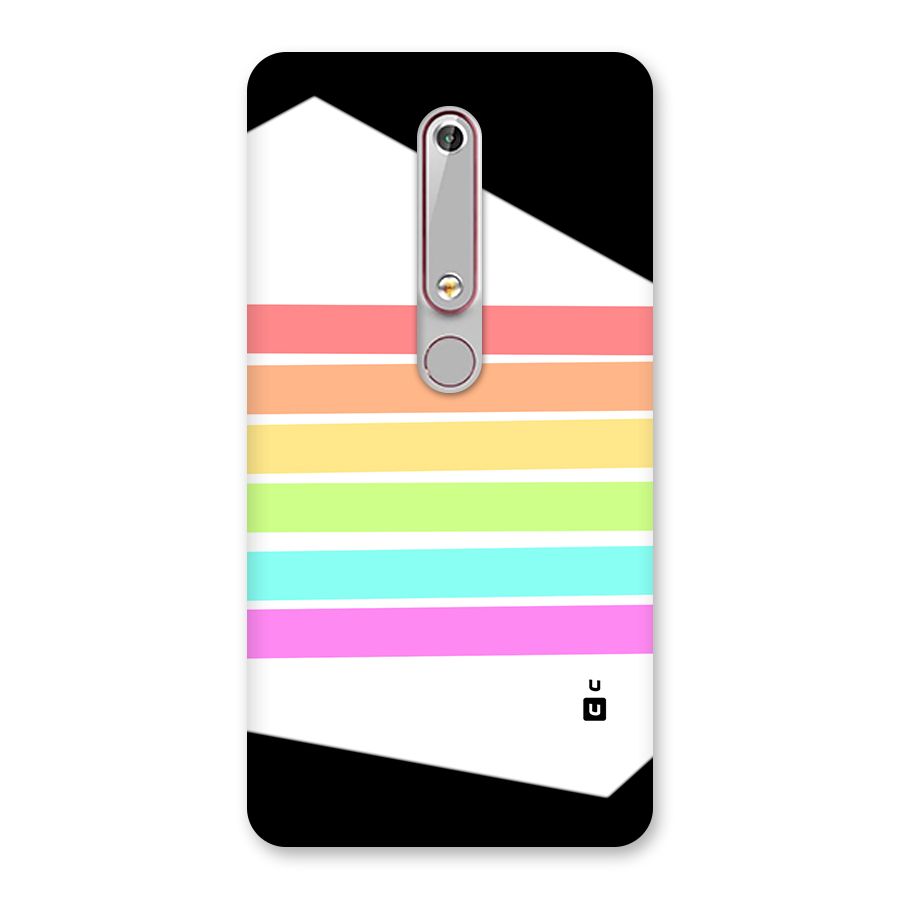 Pastel Pride Horizontal Stripes Back Case for Nokia 6.1