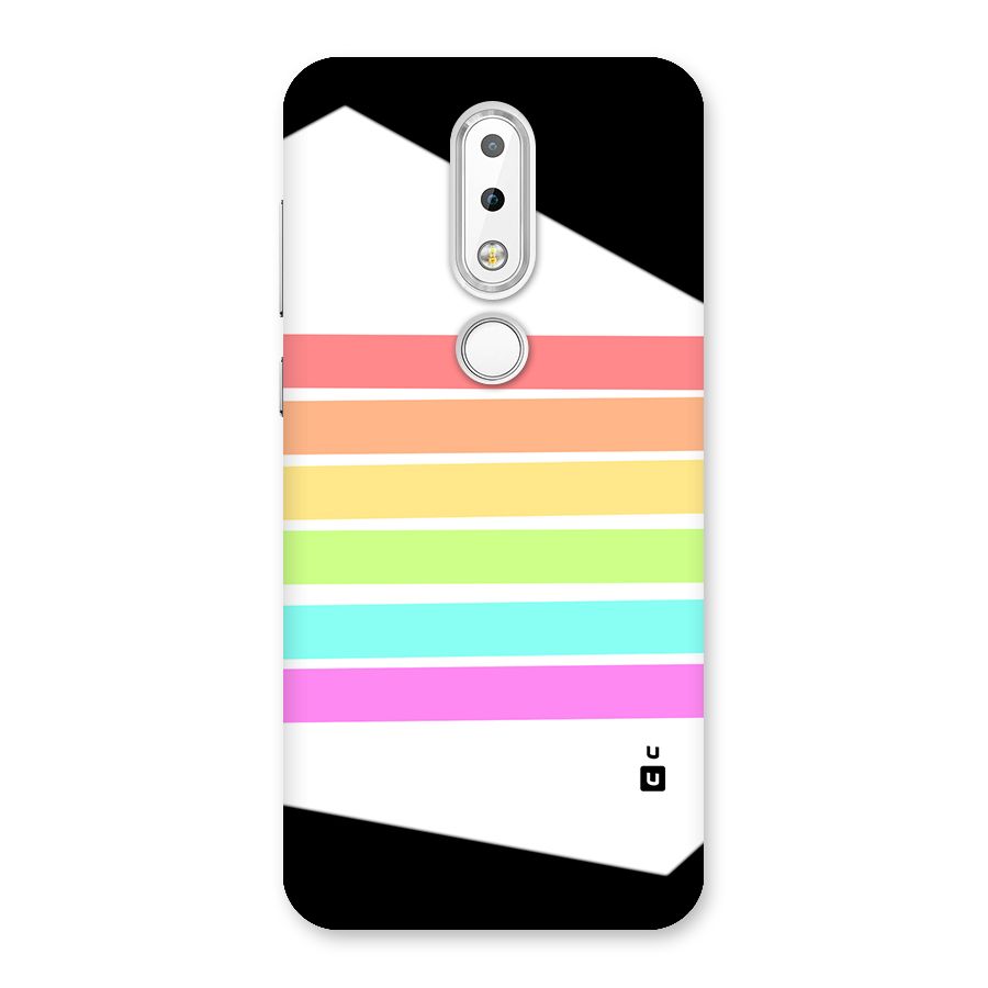 Pastel Pride Horizontal Stripes Back Case for Nokia 6.1 Plus