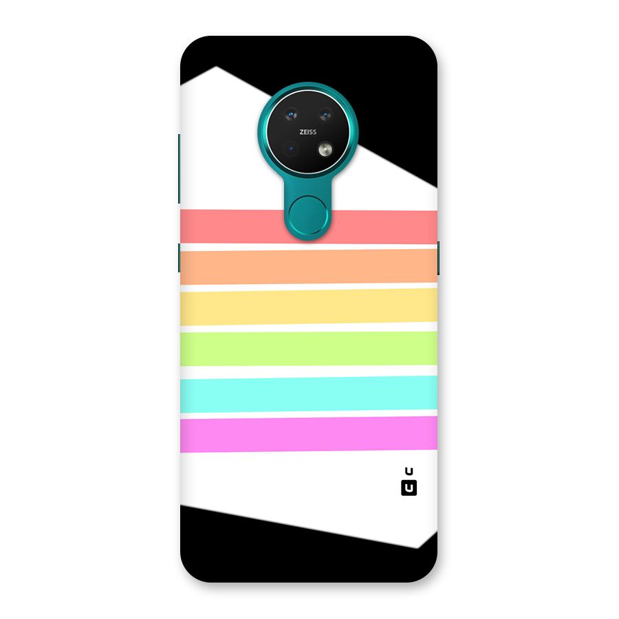 Pastel Pride Horizontal Stripes Back Case for Nokia 7.2