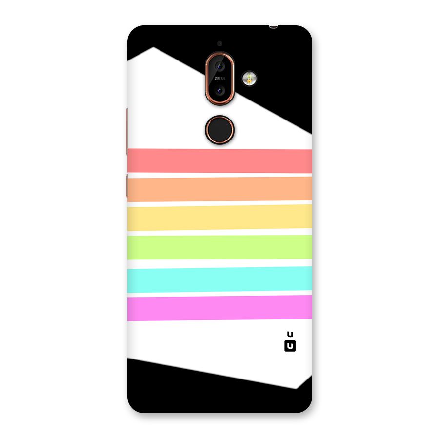 Pastel Pride Horizontal Stripes Back Case for Nokia 7 Plus
