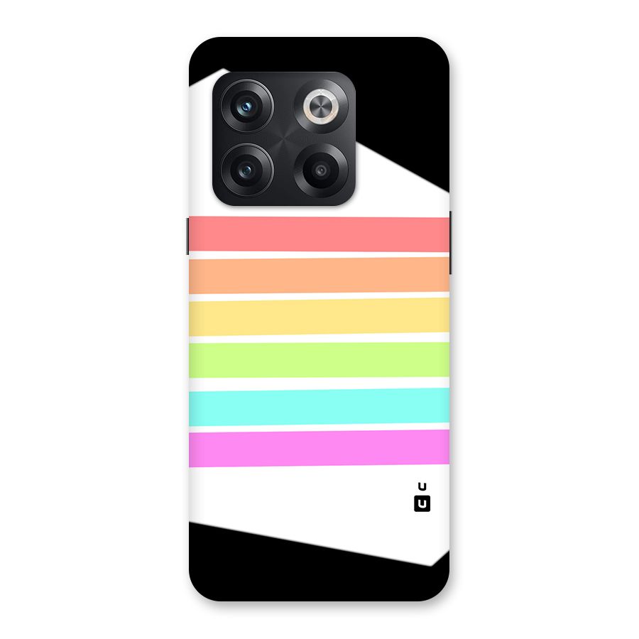 Pastel Pride Horizontal Stripes Back Case for OnePlus 10T