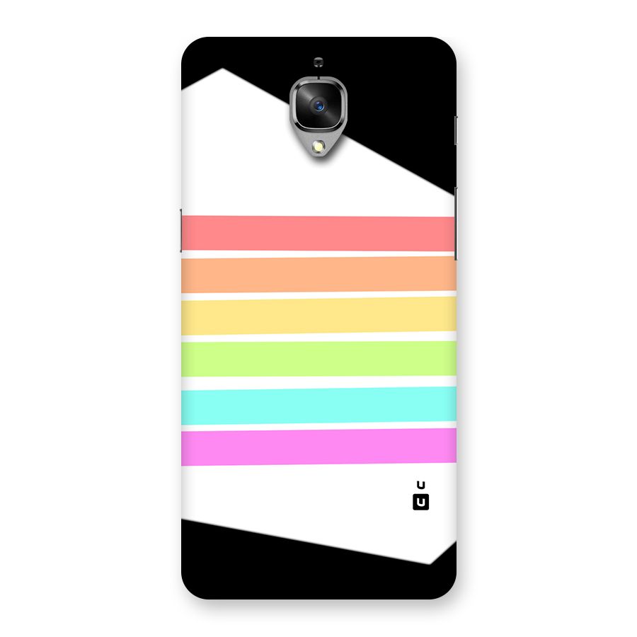 Pastel Pride Horizontal Stripes Back Case for OnePlus 3