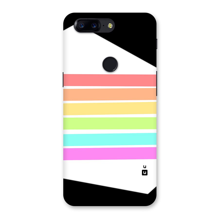 Pastel Pride Horizontal Stripes Back Case for OnePlus 5T