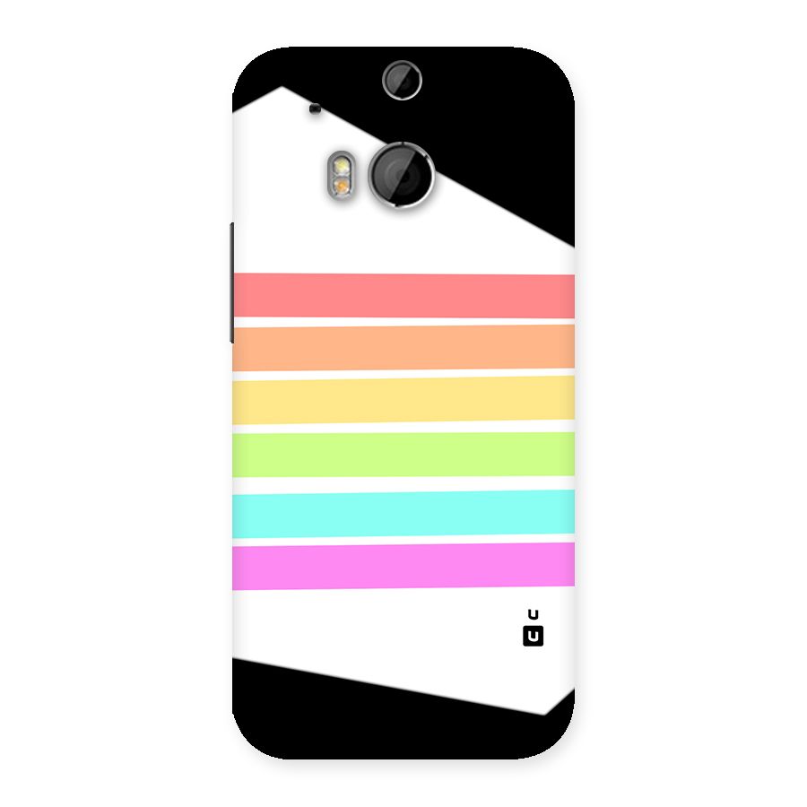 Pastel Pride Horizontal Stripes Back Case for One M8