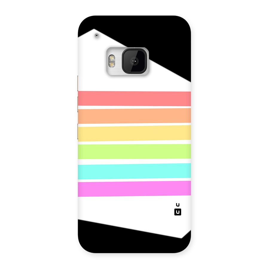 Pastel Pride Horizontal Stripes Back Case for One M9