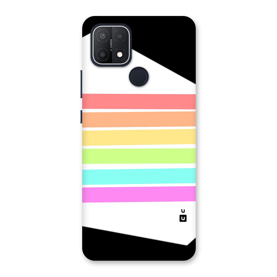 Pastel Pride Horizontal Stripes Back Case for Oppo A15s