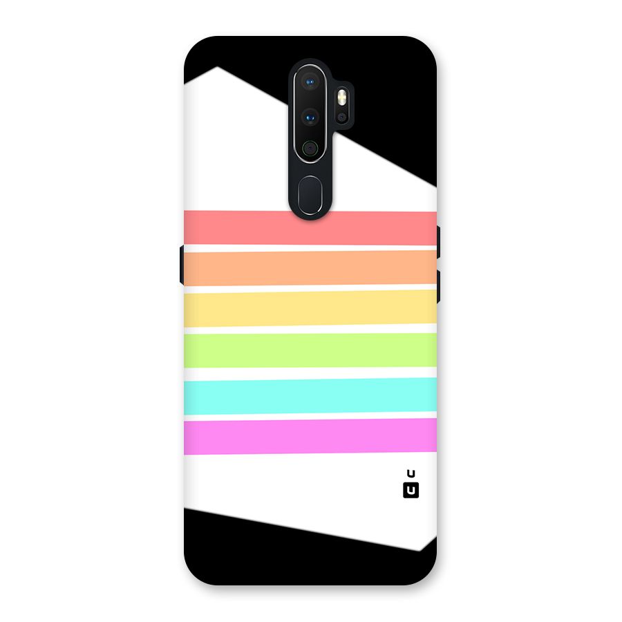 Pastel Pride Horizontal Stripes Back Case for Oppo A5 (2020)